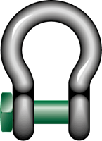 G-4164 Green Pin Fishing Shackles Product Illustration